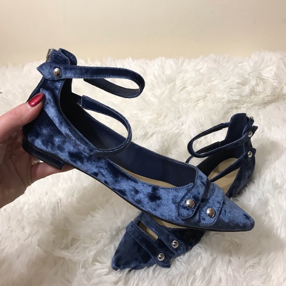 Marc Fisher Shoes - Marc Fisher Blue Velvet Flats
